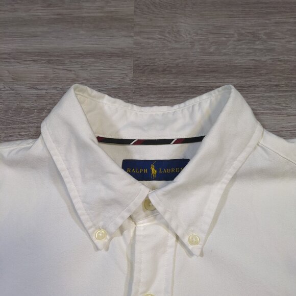 Polo Ralph Lauren Men's XL Button Down Short Sleeve Skulls Embroidered White - Picture 5 of 11